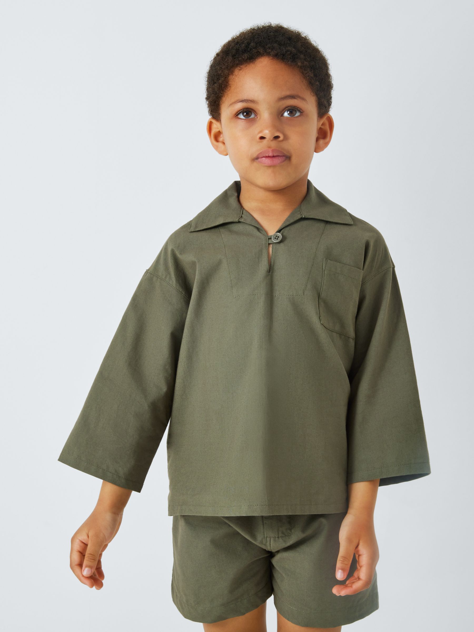 Buy Caramel Kids' Bergamot Shirt, Khaki Online at johnlewis.com