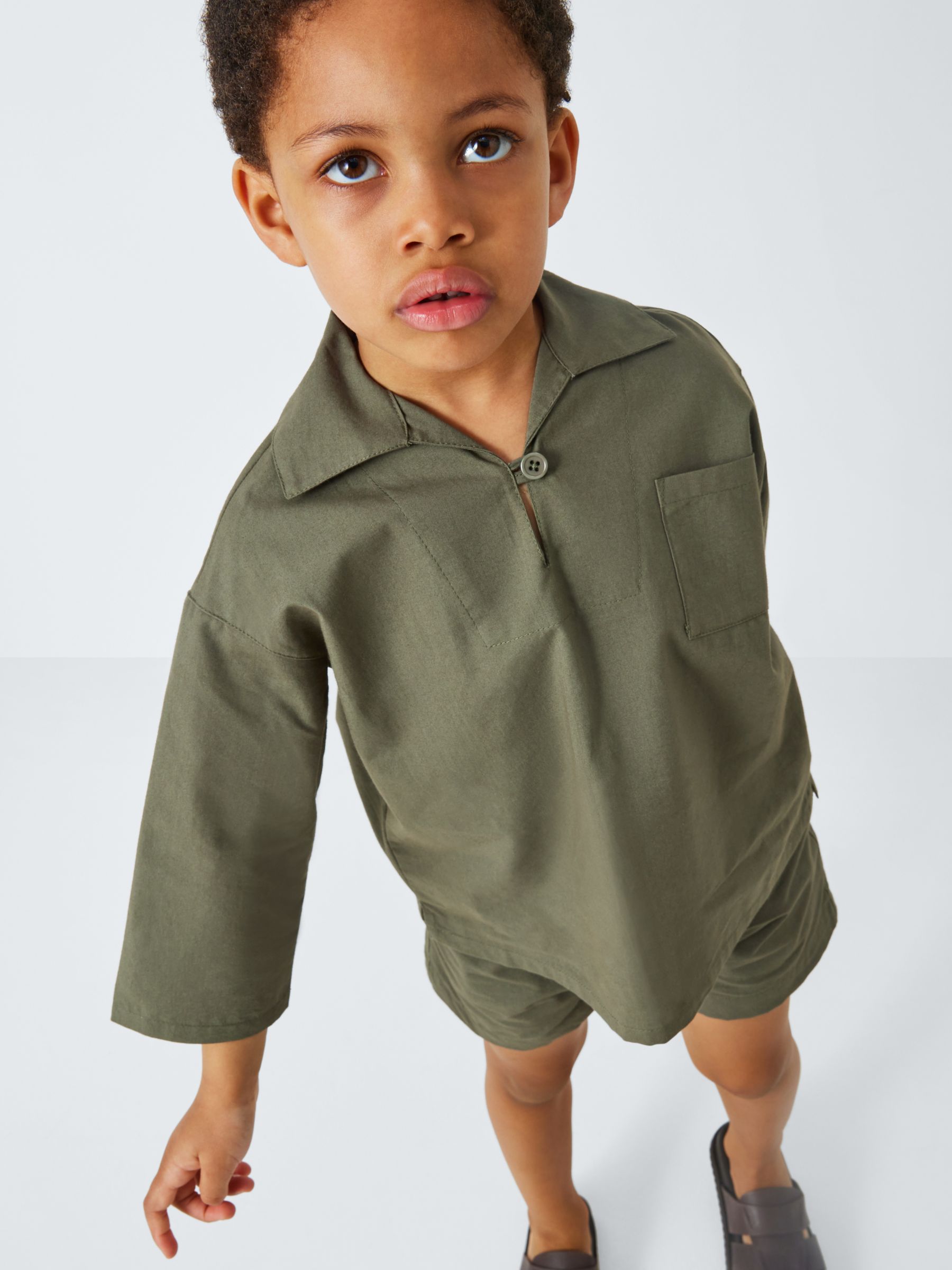 Caramel Kids' Bergamot Shirt, Khaki, 3 years