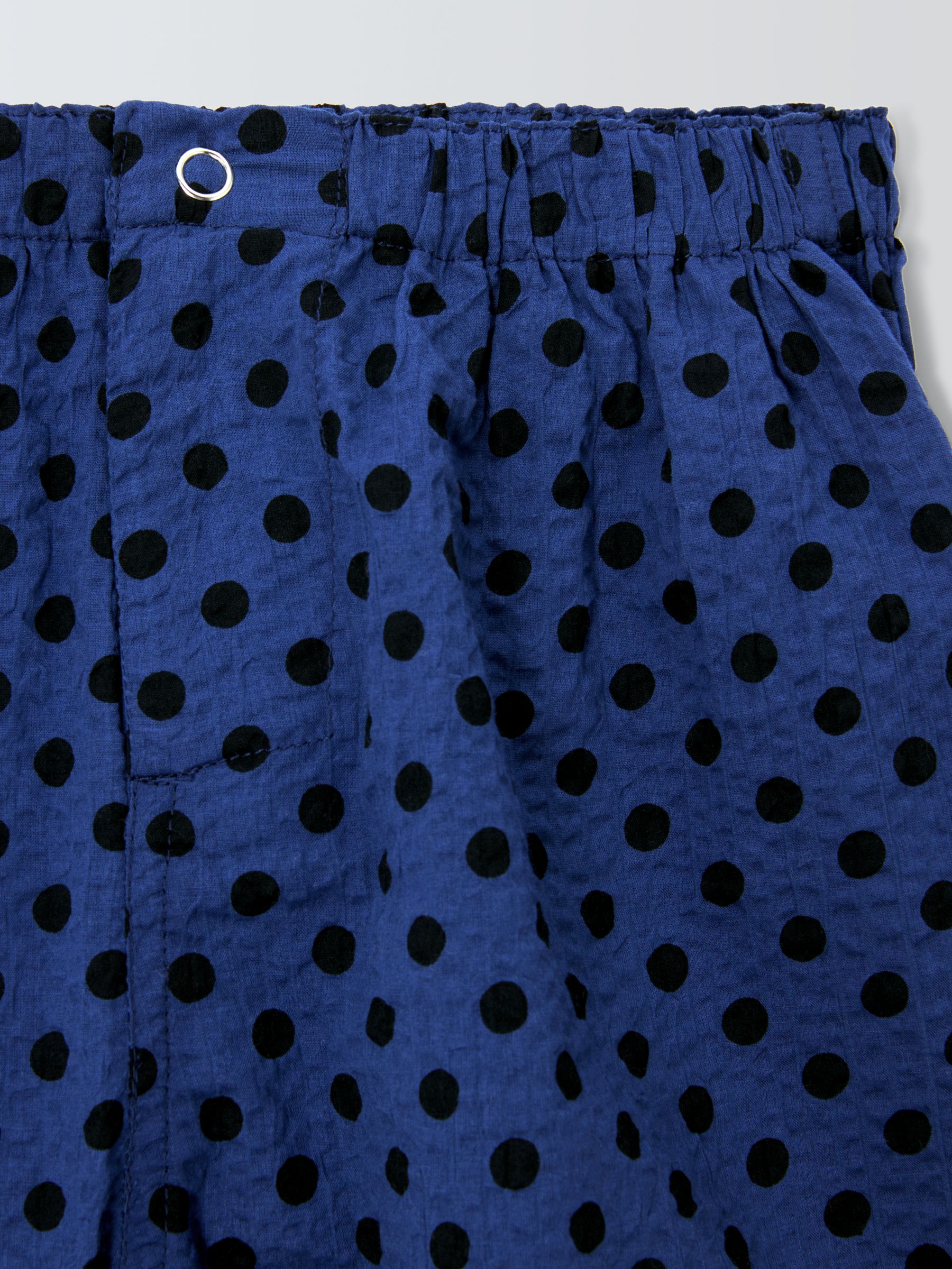 Caramel Kids' Apium Polka Dot Shorts, Navy, 3 years