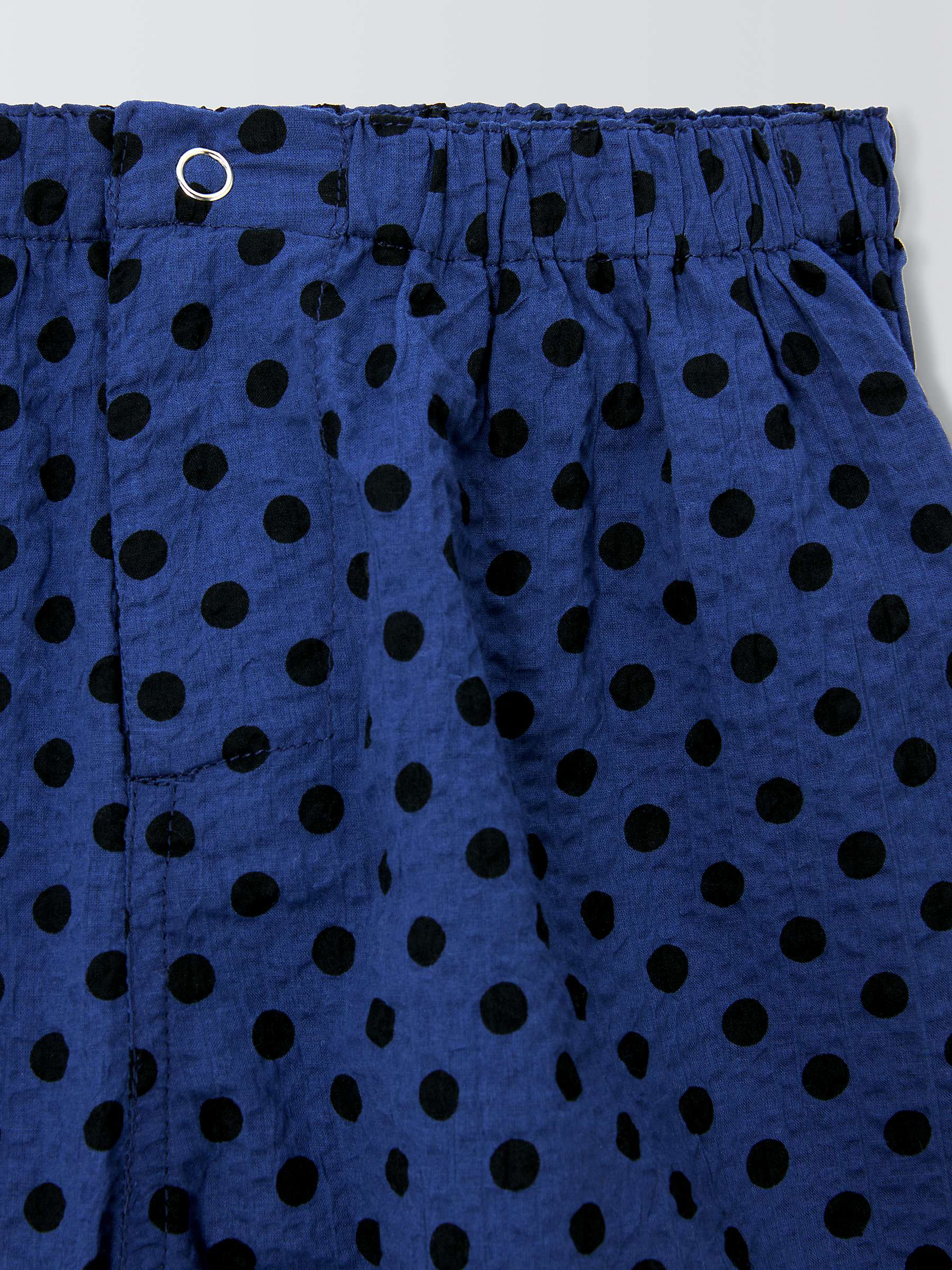 Buy Caramel Kids' Apium Polka Dot Shorts, Navy Online at johnlewis.com