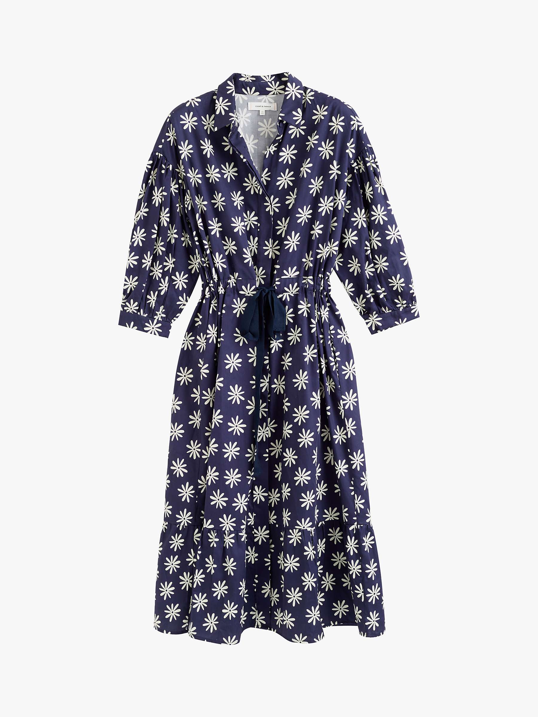 Buy Chinti & Parker Ditsy Floral Midi Dress, Navy/Cream Online at johnlewis.com