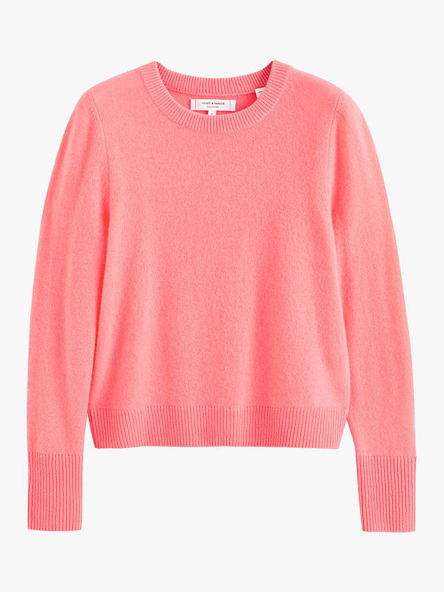 Chinti & Parker Cropped Cashmere Jumper, Living Coral