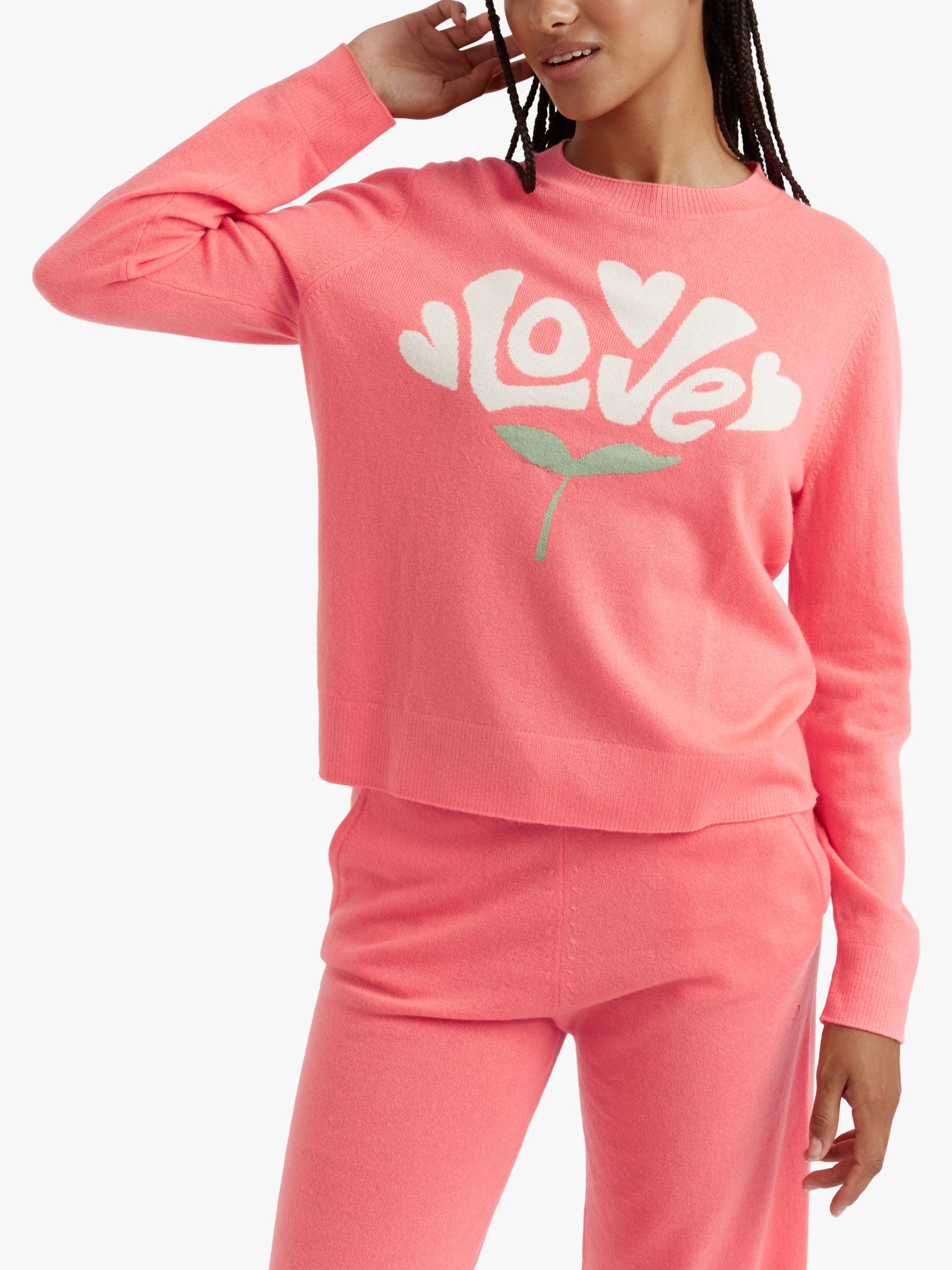 Buy Chinti & Parker Bloom Love Wool Cashmere Jumper, Living Coral Online at johnlewis.com