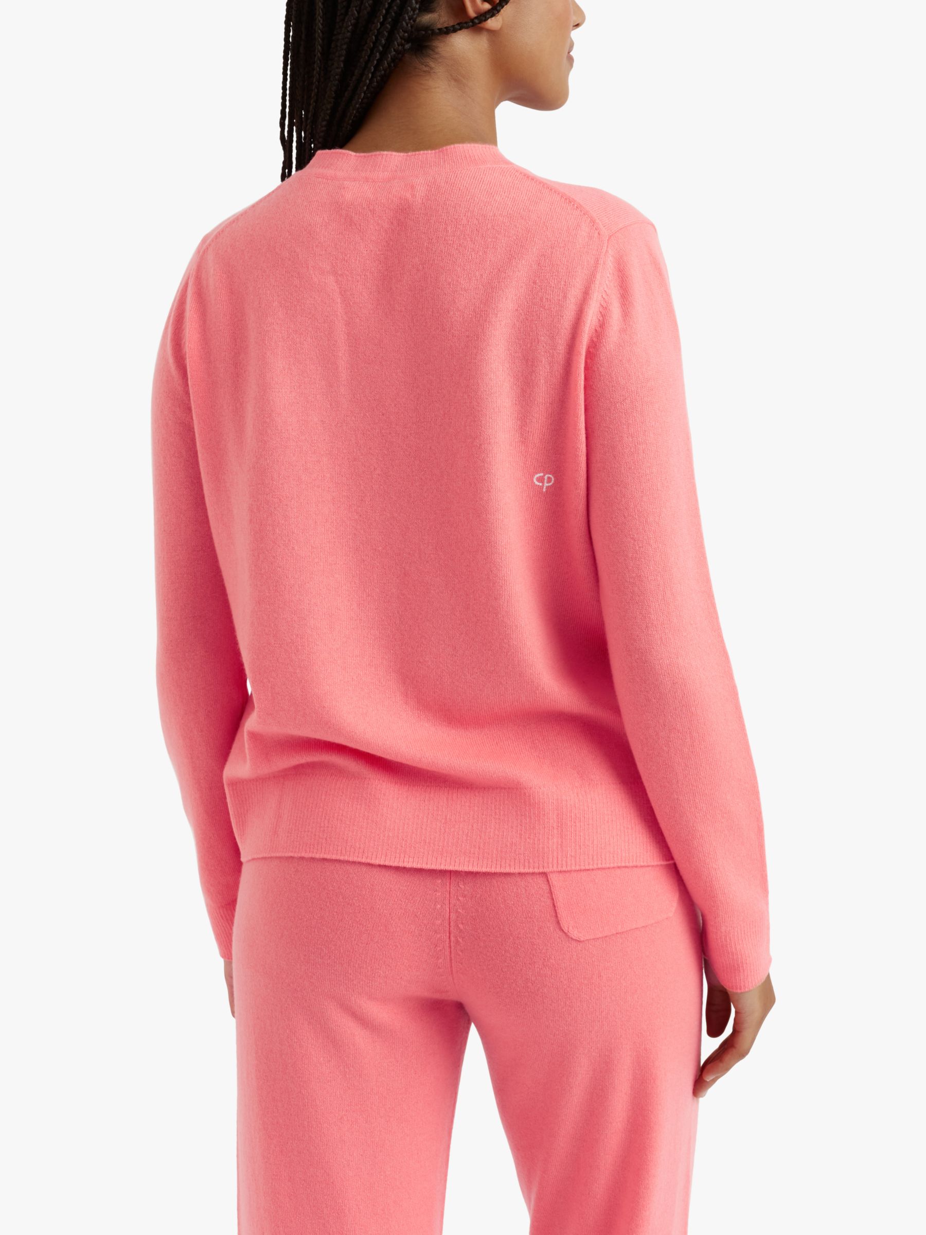 Chinti & Parker Bloom Love Wool Cashmere Jumper, Living Coral, XS