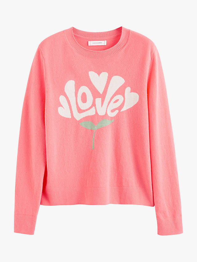 Chinti & Parker Bloom Love Wool Cashmere Jumper, Living Coral