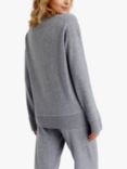 Chinti & Parker Cashmere Tie Neck Jumper, Grey