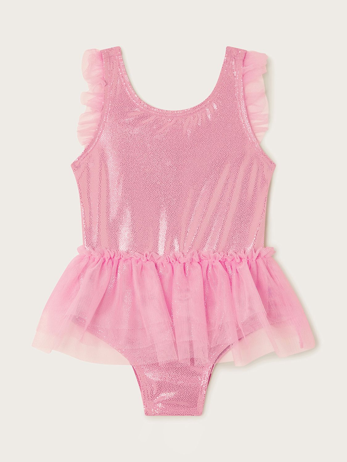 Monsoon Baby Sparkle Mesh Tutu Swimsuit, Pink, 0-3 months