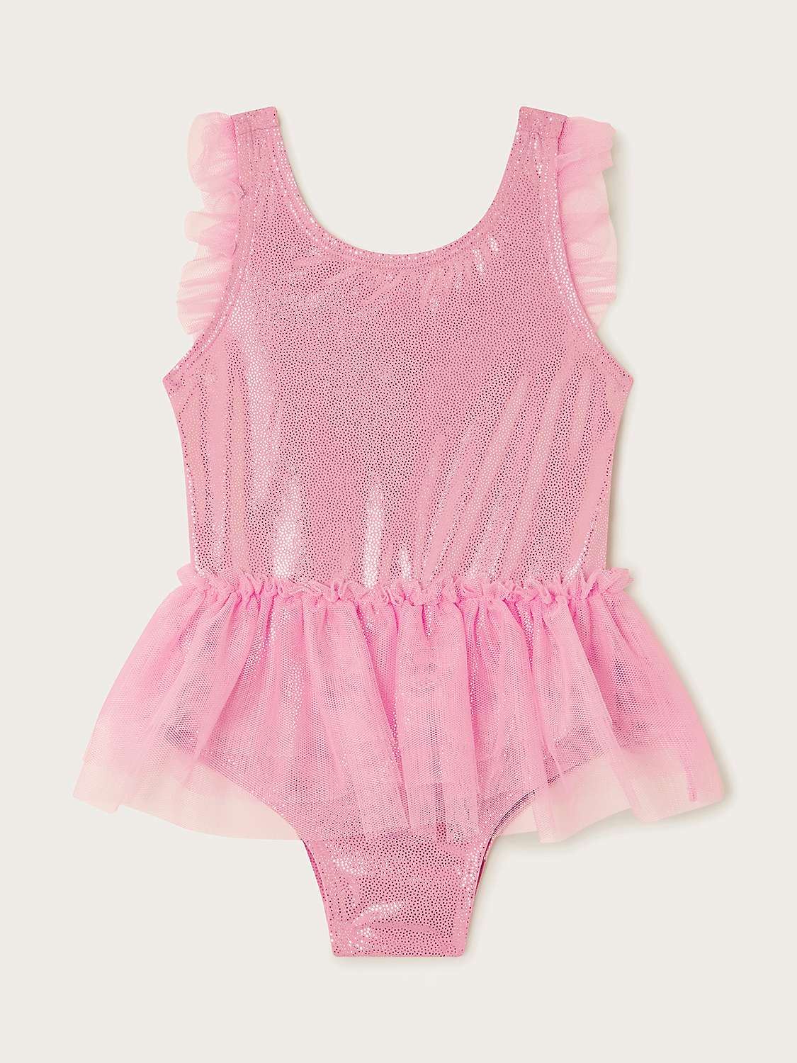 Buy Monsoon Baby Sparkle Mesh Tutu Swimsuit, Pink Online at johnlewis.com