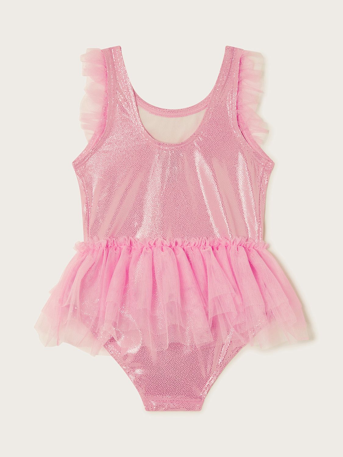 Monsoon Baby Sparkle Mesh Tutu Swimsuit, Pink, 0-3 months