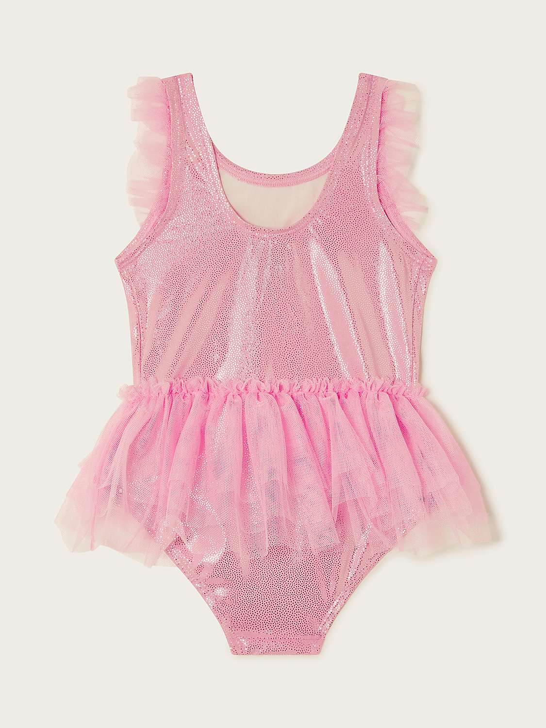 Buy Monsoon Baby Sparkle Mesh Tutu Swimsuit, Pink Online at johnlewis.com