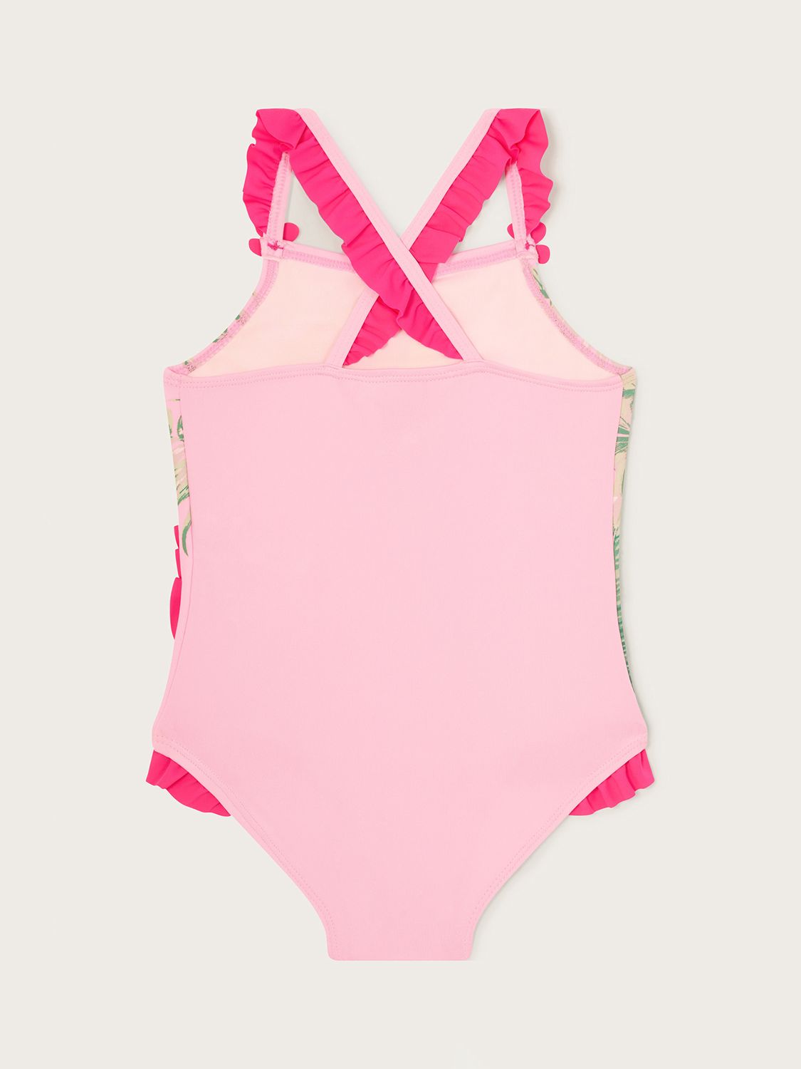 Monsoon Baby Flamingo Swimsuit, Pink, 0-3 months