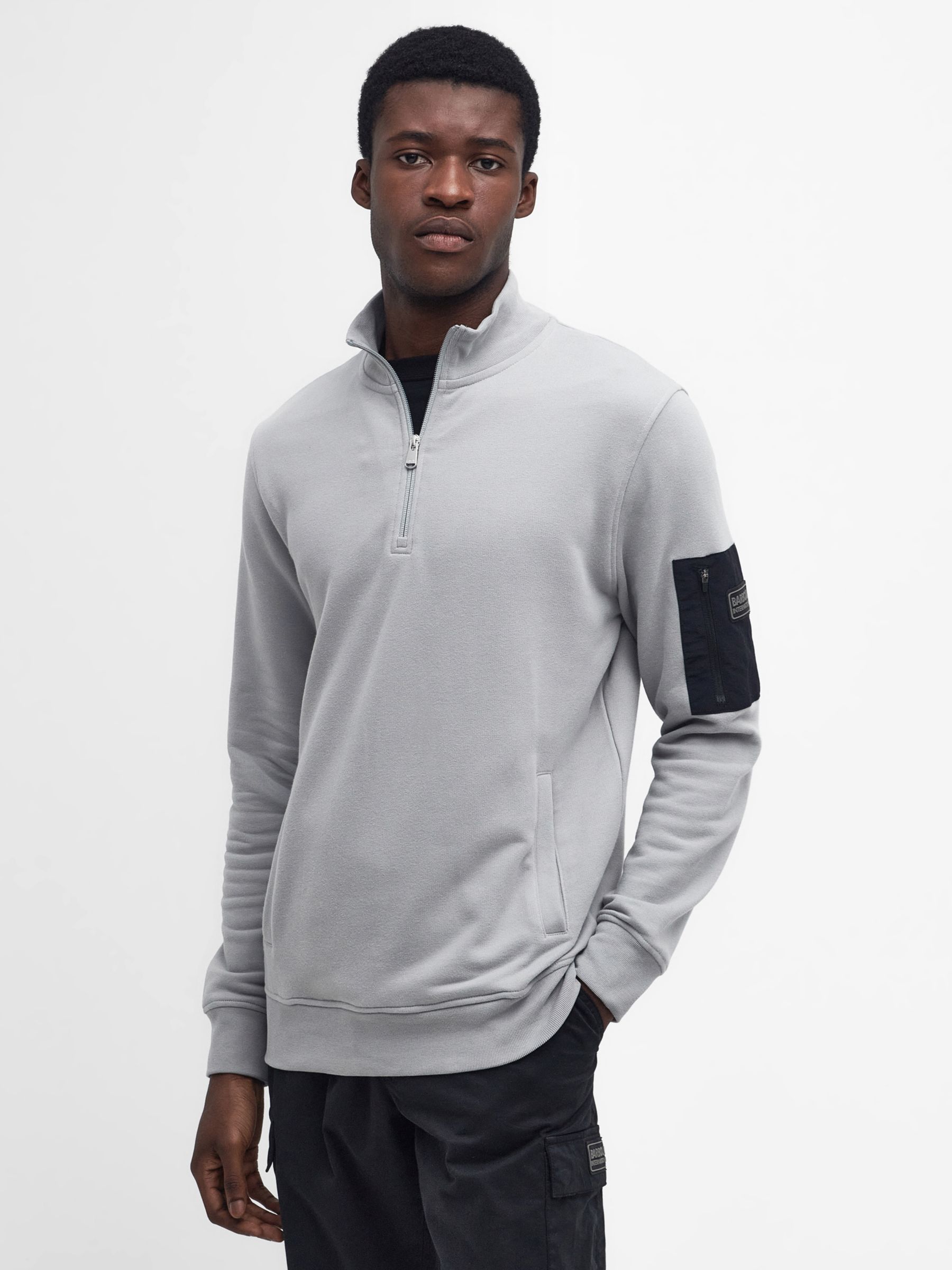 Barbour International Alloy Half Zip Sweatshirt, Ultimate Grey, S