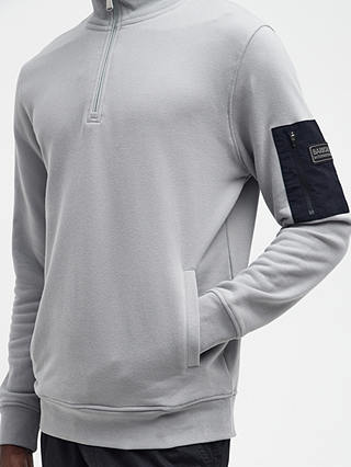 Barbour International Alloy Half Zip Sweatshirt, Ultimate Grey