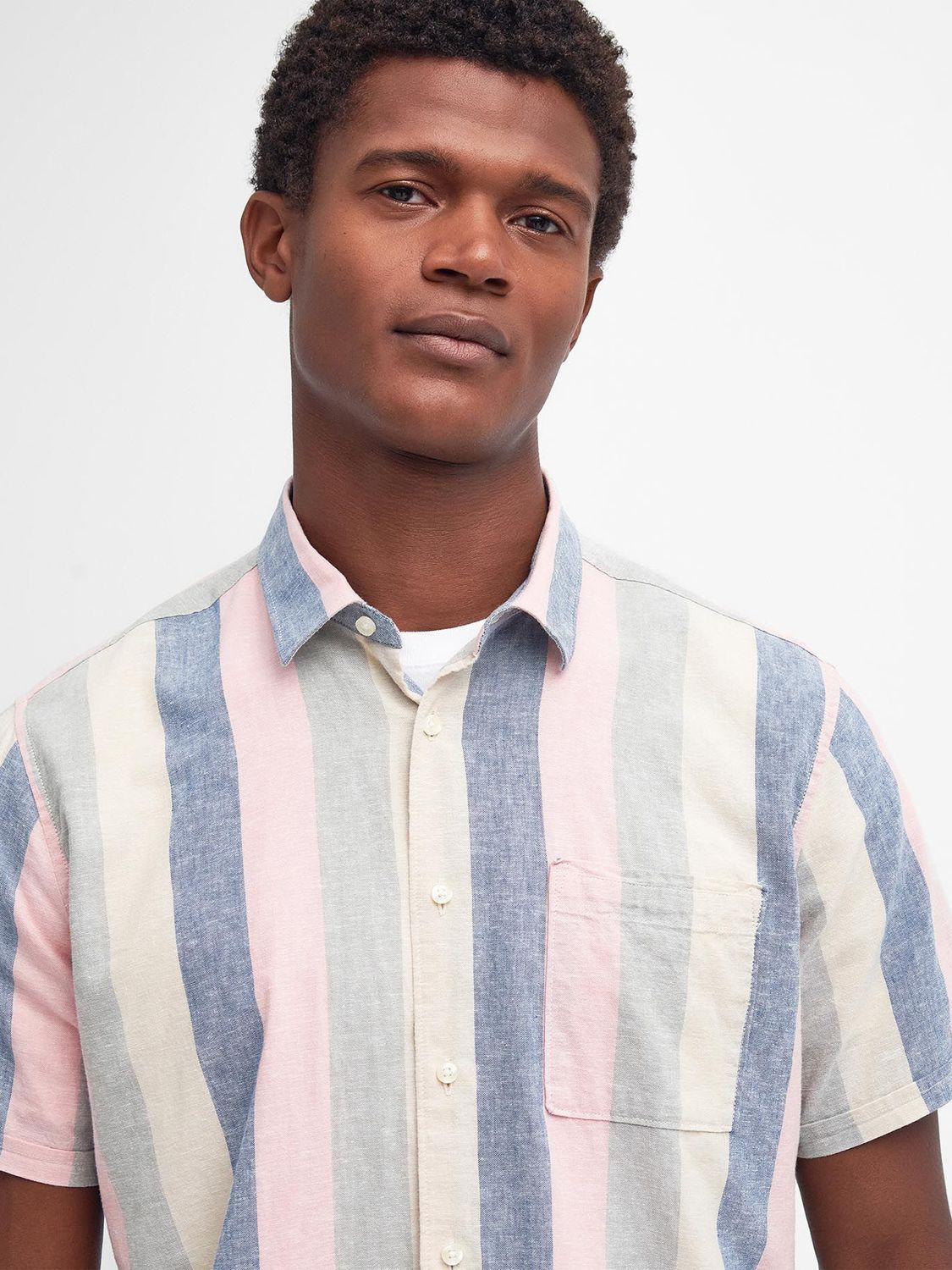 Buy Barbour International Portwell Linen Blend Shirt, Multi Online at johnlewis.com