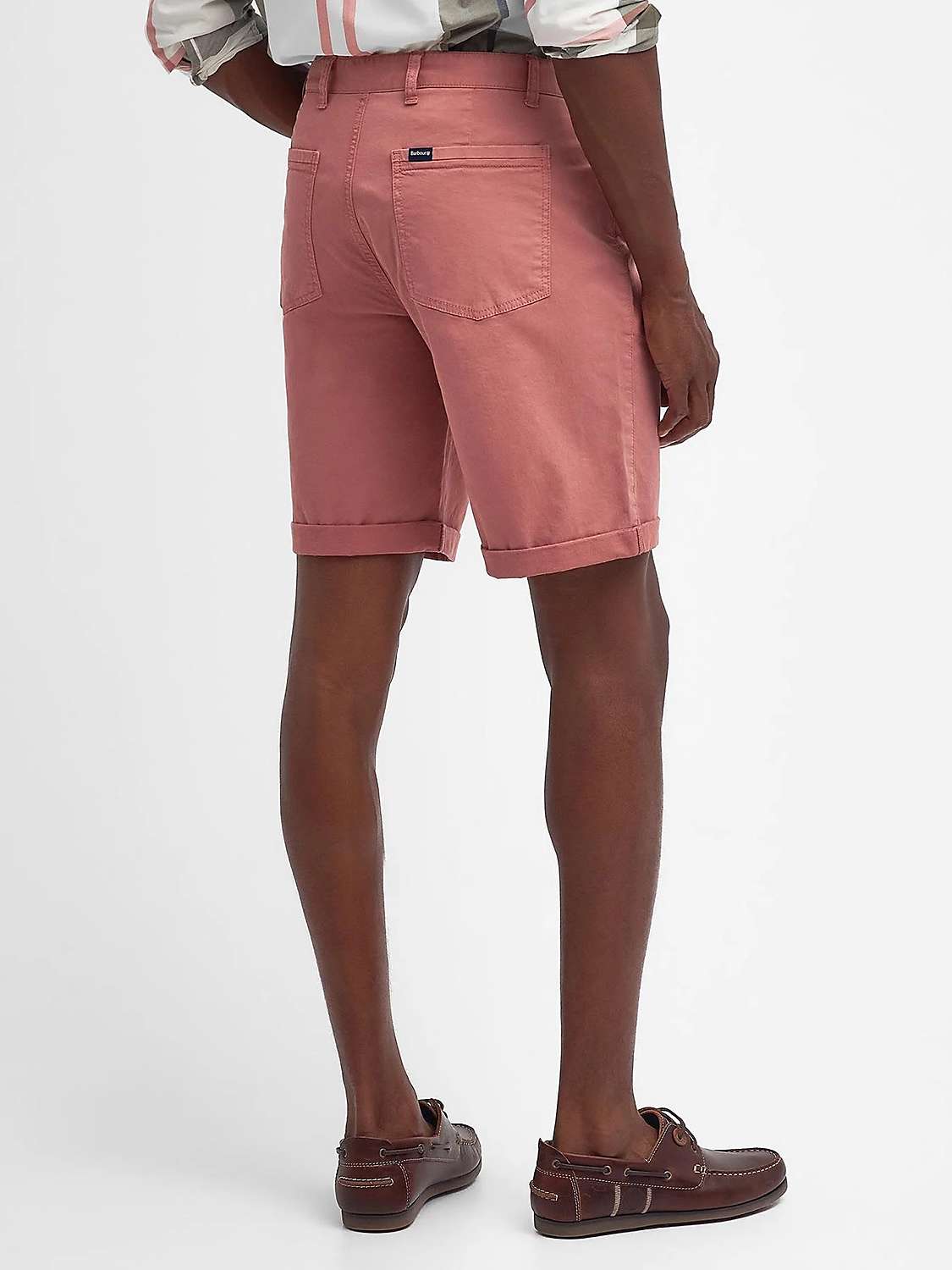 Buy Barbour Overdyed Twill Shorts, Pink Online at johnlewis.com
