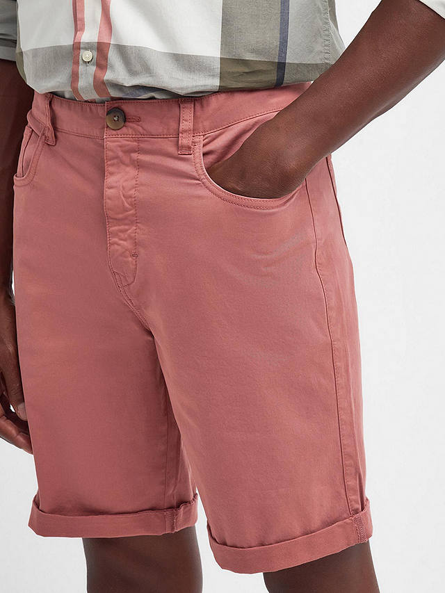 Barbour Overdyed Twill Shorts, Pink
