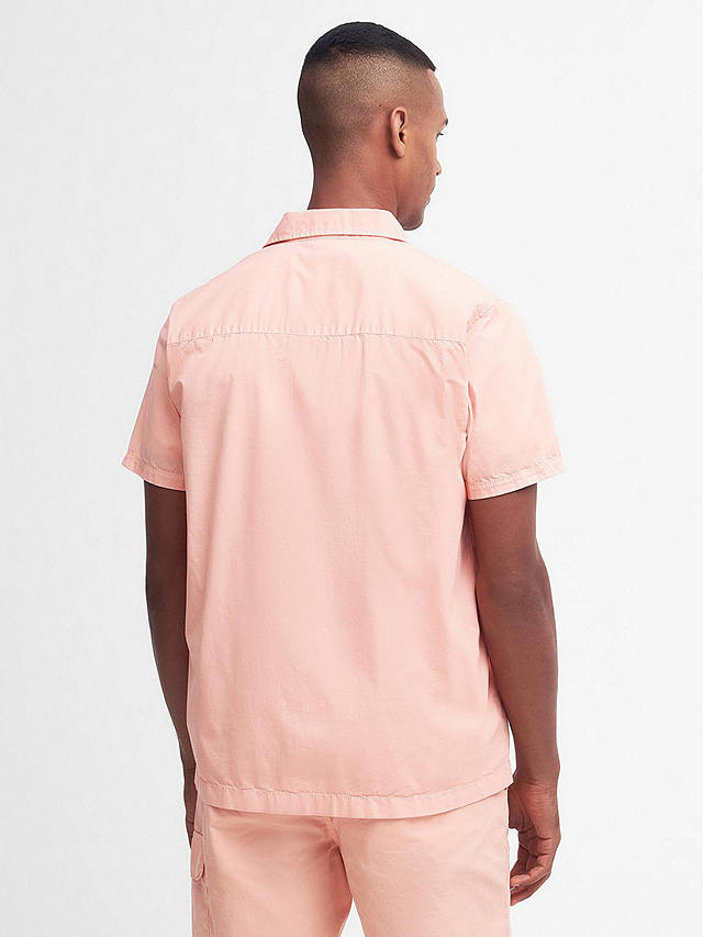 Barbour International Belmont Short Sleeve Shirt, Peach Nectar