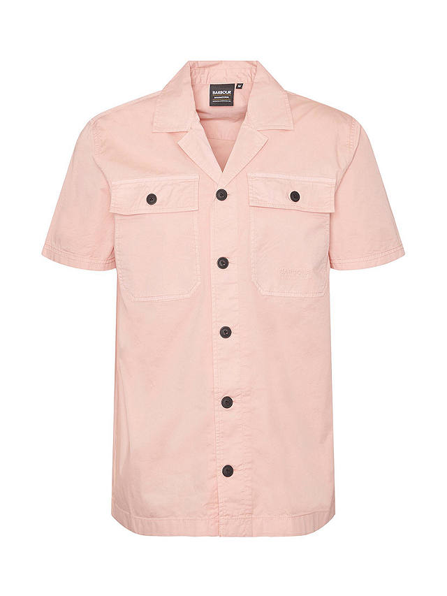 Barbour International Belmont Short Sleeve Shirt, Peach Nectar