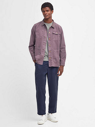 Barbour Grindle Cotton Overshirt, Purple Slate