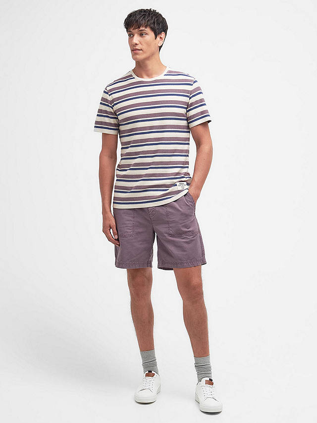 Barbour Whitwell Stripe T-Shirt, Purple Slate