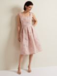 Phase Eight Jacesta Jacquard Dress, Pale Pink, Pale Pink