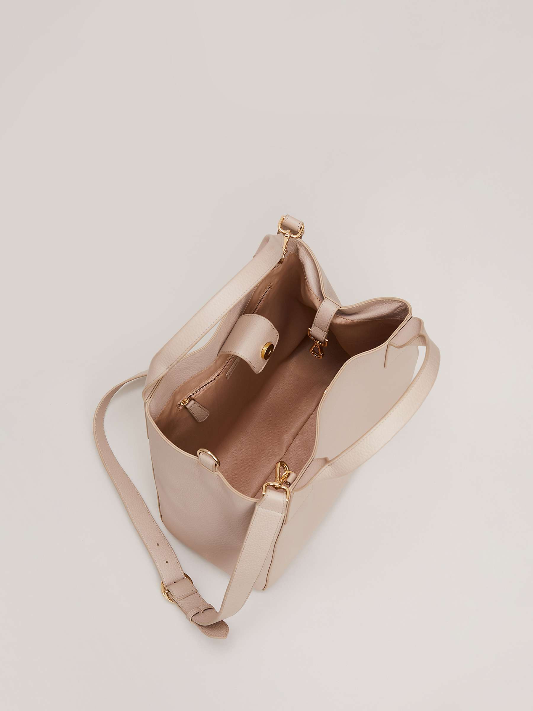 Buy Phase Eight Leather Tote Bag, Neutral Online at johnlewis.com