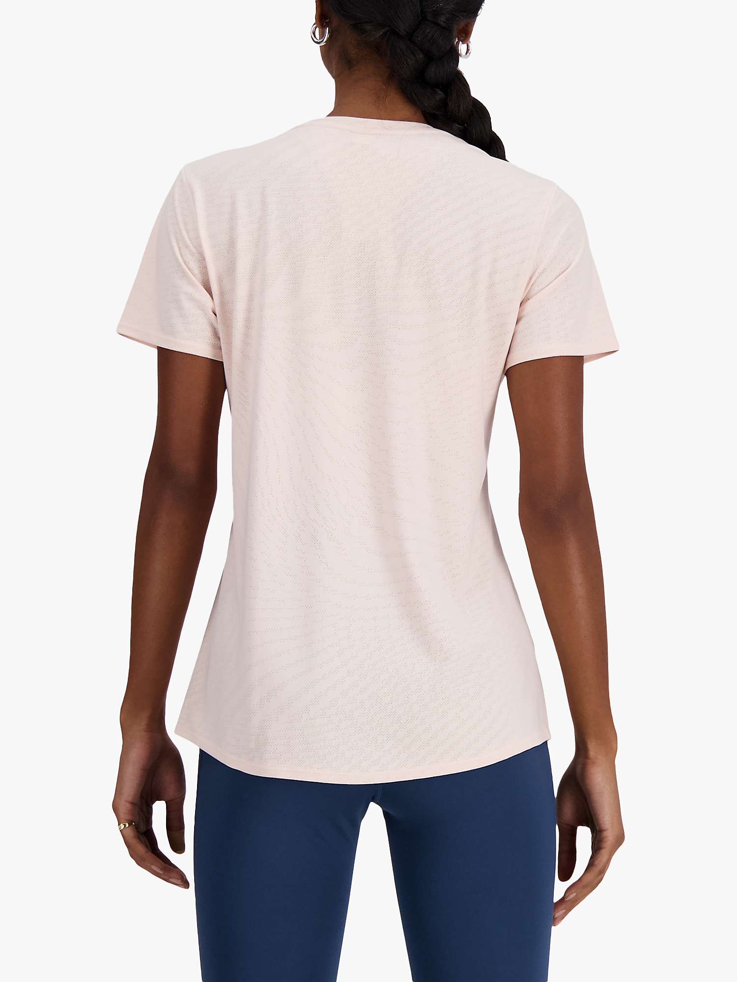 Buy New Balance Breathable Women's Short Sleeve Top, Light Pink Online at johnlewis.com