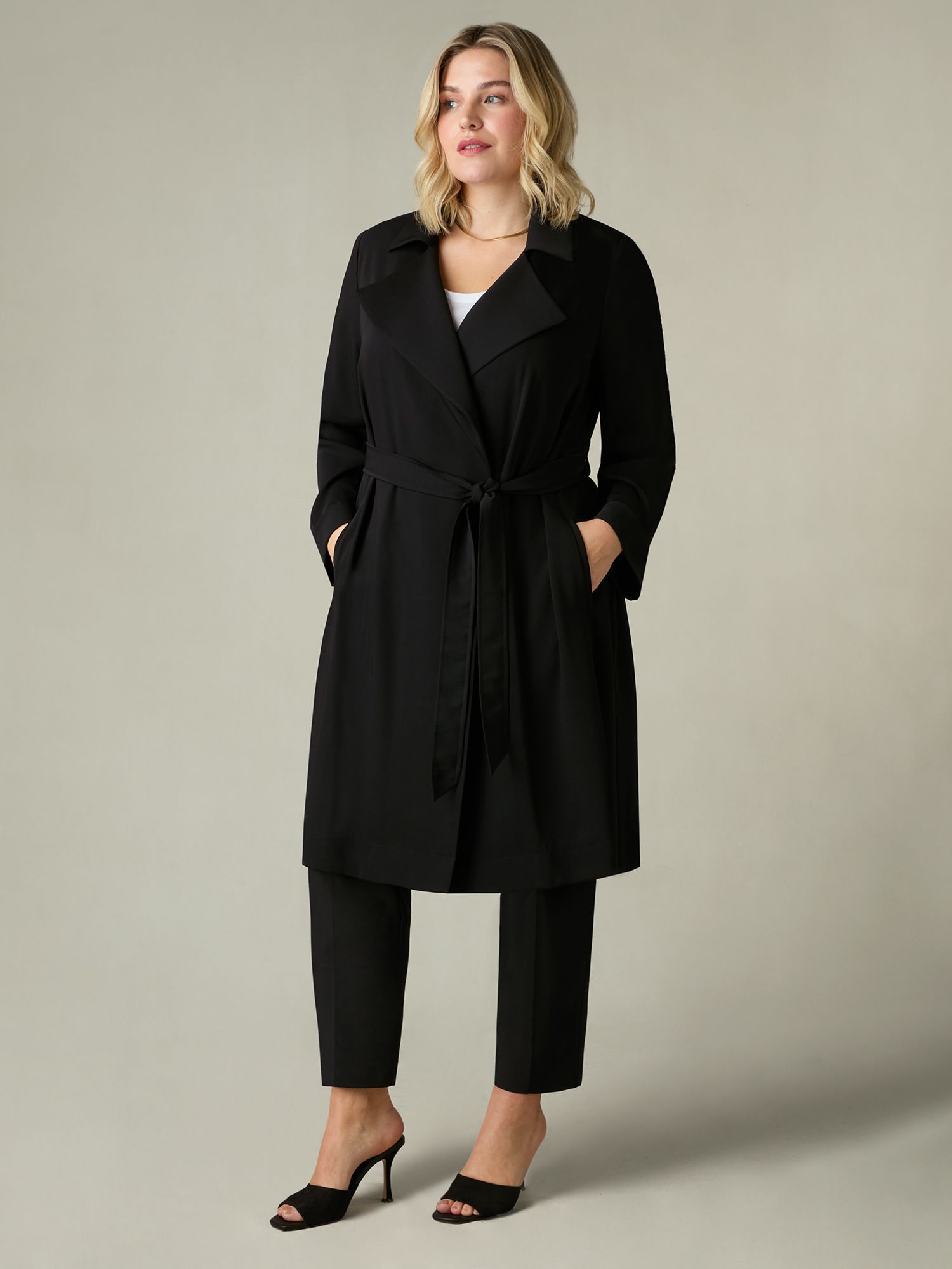 Buy Live Unlimited Curve Relaxed Tailored Duster Jacket, Black Online at johnlewis.com