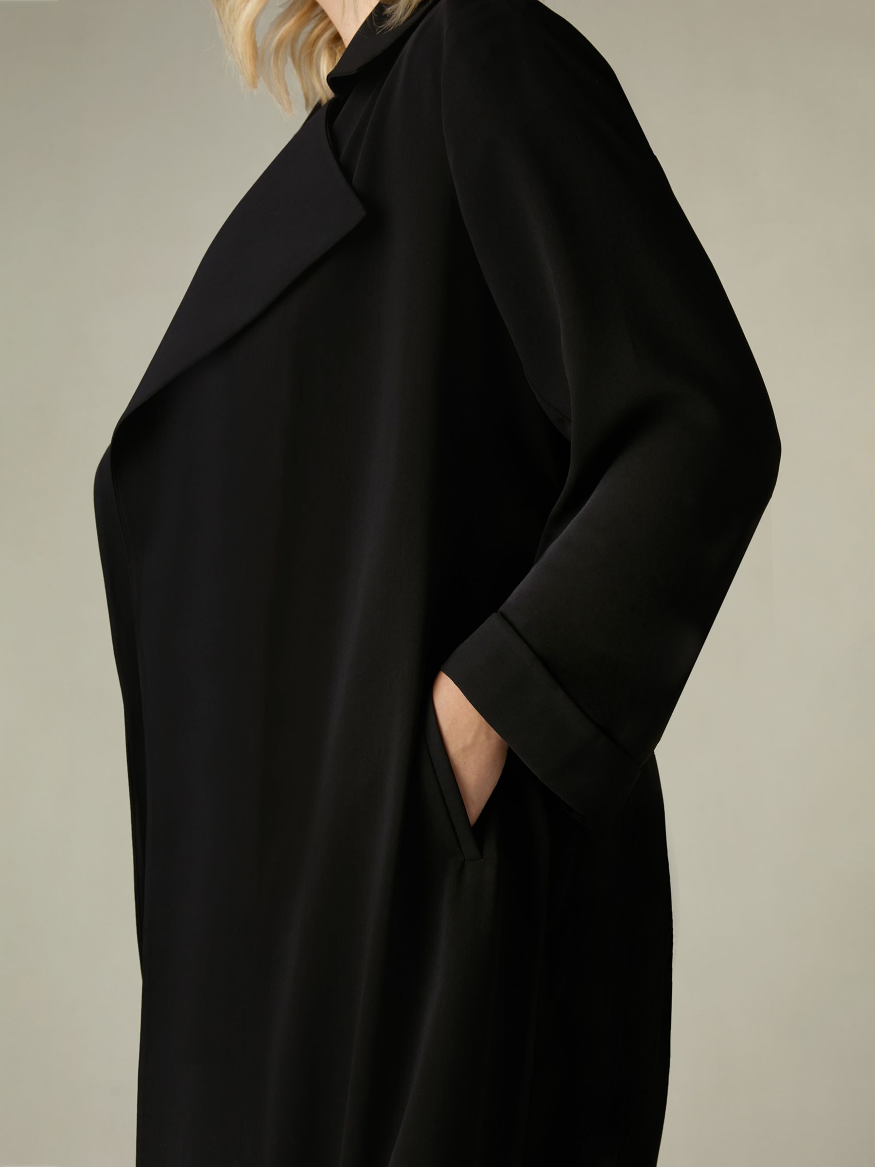 Buy Live Unlimited Curve Relaxed Tailored Duster Jacket, Black Online at johnlewis.com