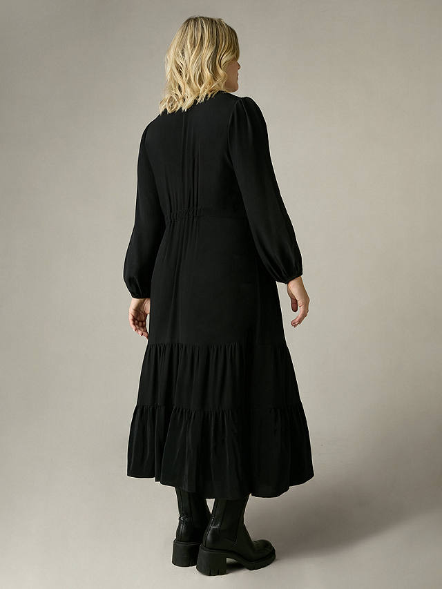 Live Unlimited Curve Button Through Midaxi Dress, Black