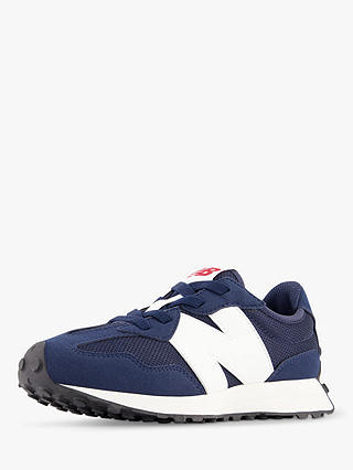 New Balance Kids' 327 Bungee Lace Trainers, Navy