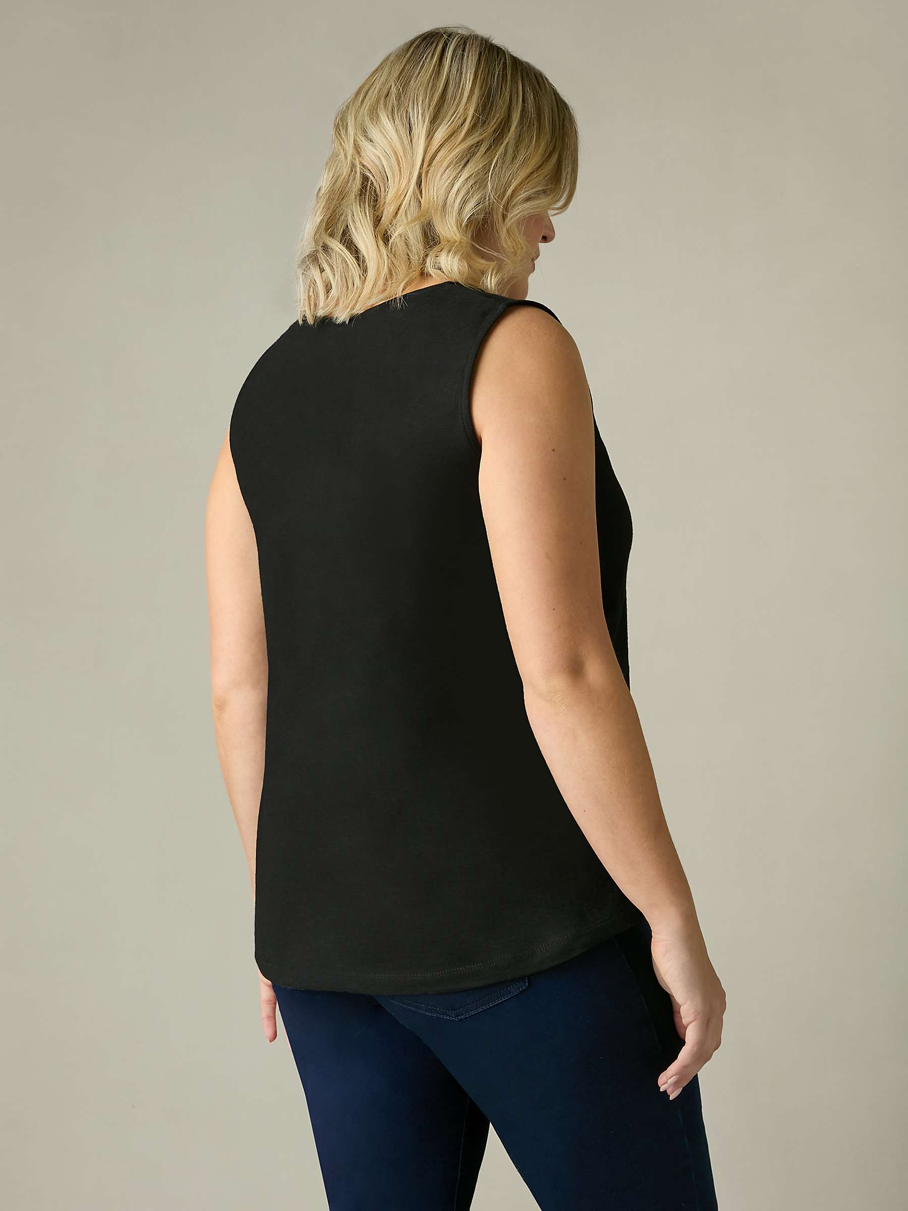 Buy Live Unlimited Curve Cotton Slub V-Neck Vest Online at johnlewis.com