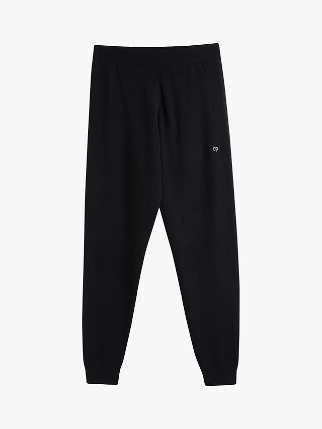 Chinti & Parker Wool and Cashmere Blend Star Track Joggers, Black
