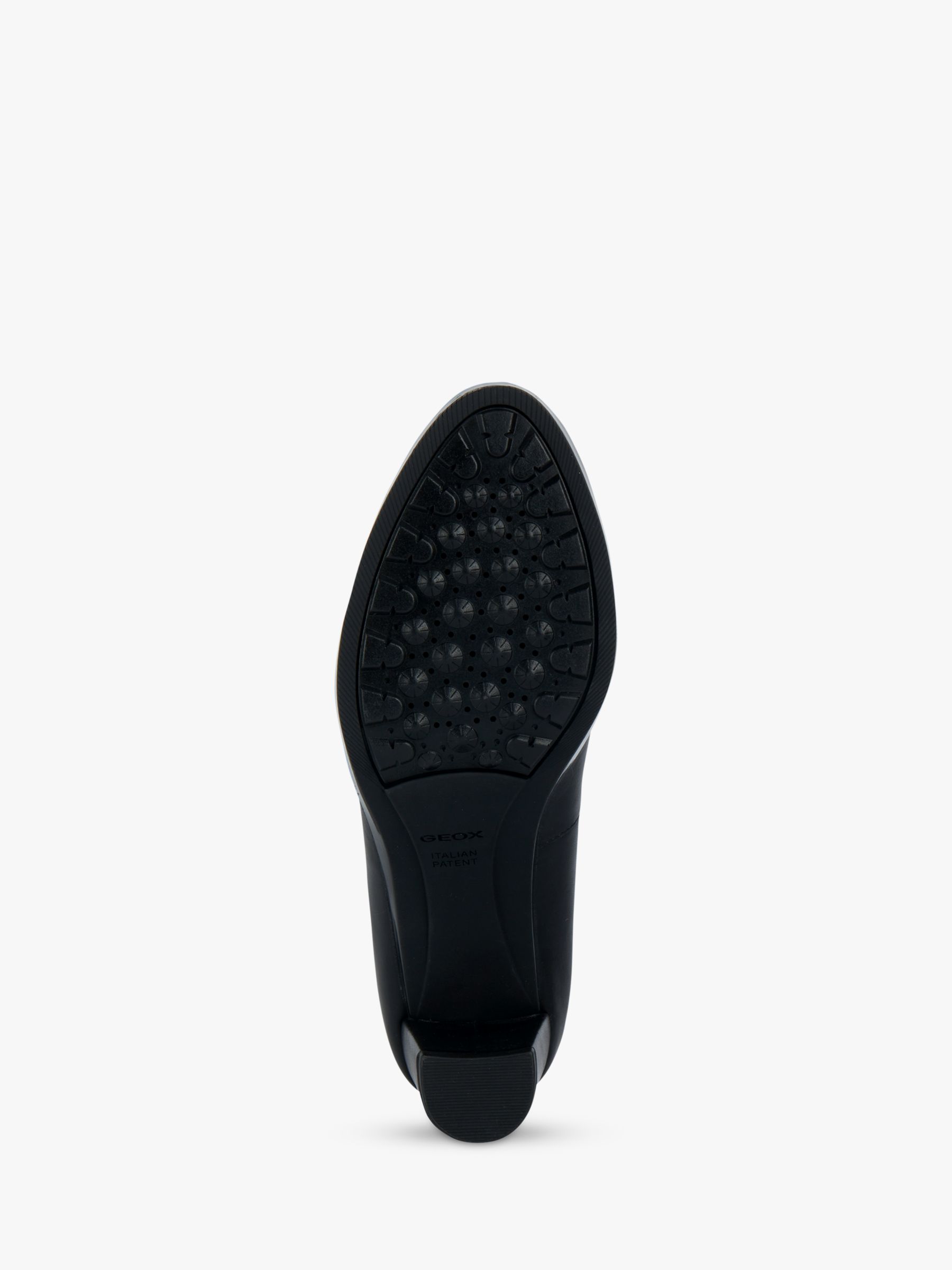 Buy Geox Walk Pleasure Mid Heel Leather Court Shoes, Black Online at johnlewis.com
