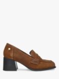 Radley Thistle Row Block Heel Suede Loafers, Tan