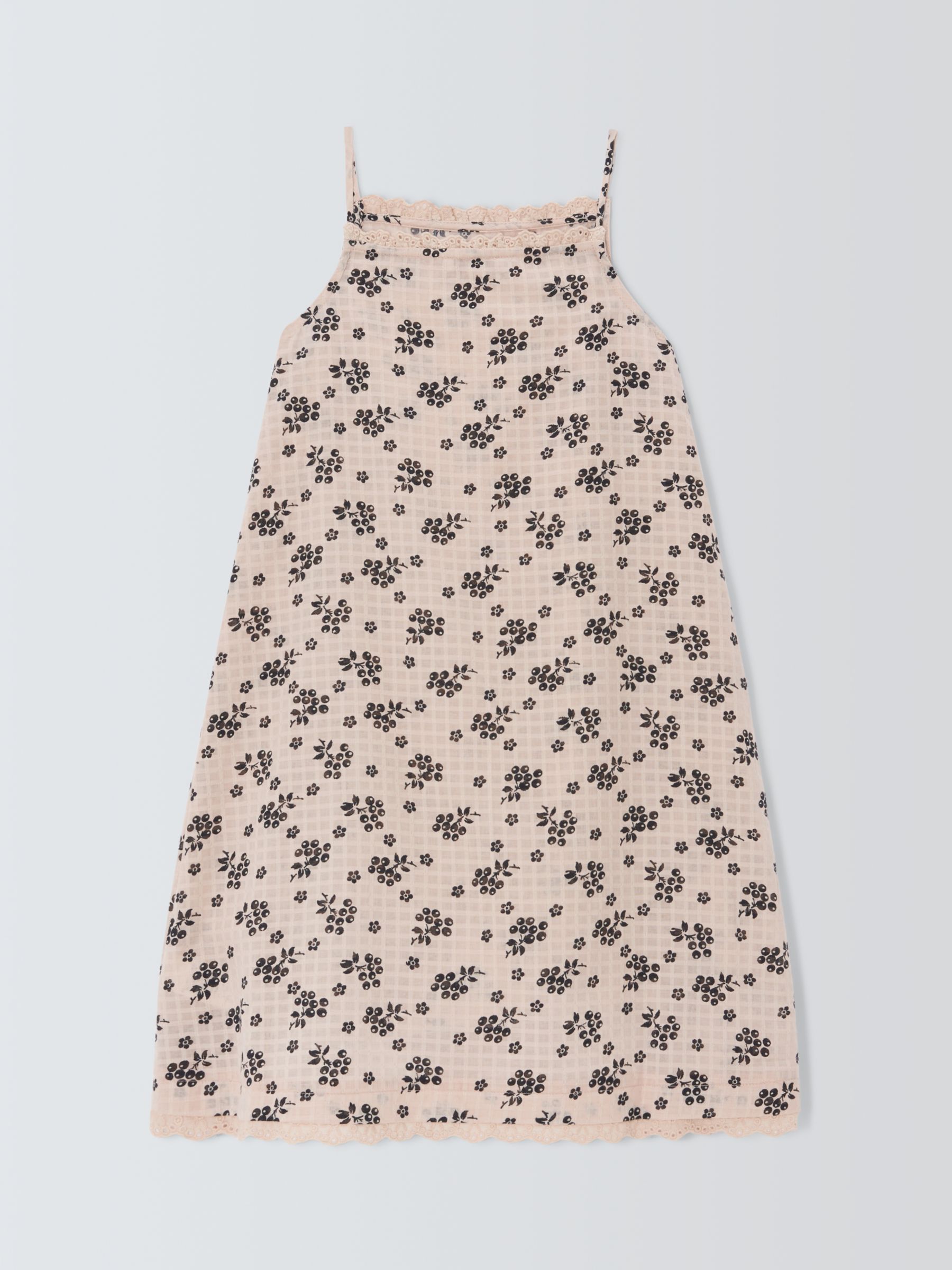Buy Caramel Kids' Hyssop Berry Bud Print Summer Dress, Off White/Navy Online at johnlewis.com