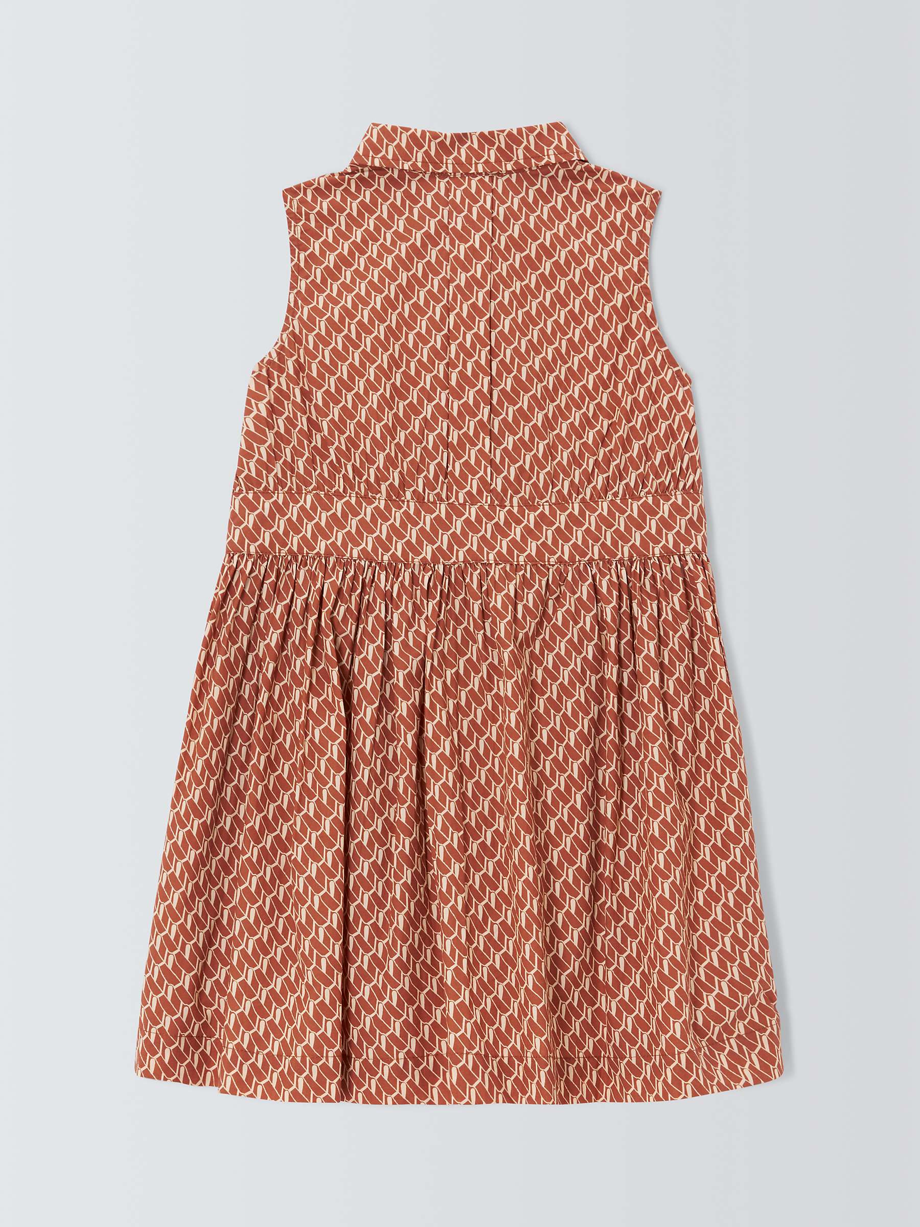 Buy Caramel Kids' Penguin Geometric Print Dress, Orange Online at johnlewis.com