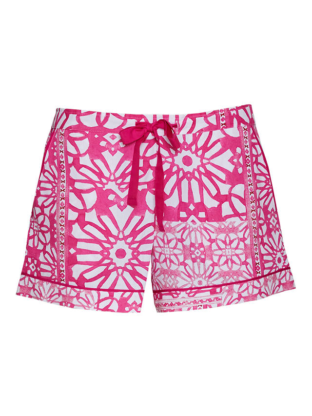 Cyberjammies Hailey Tile Print Pyjama Shorts, Pink