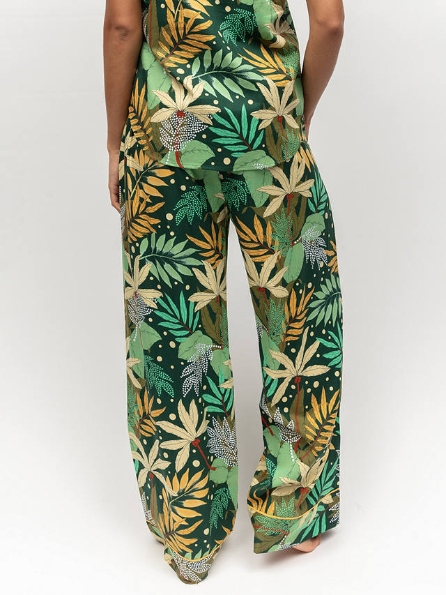 Cyberjammies Gabrielle Palm Leaf Print Wide Leg Pyjama Bottoms
