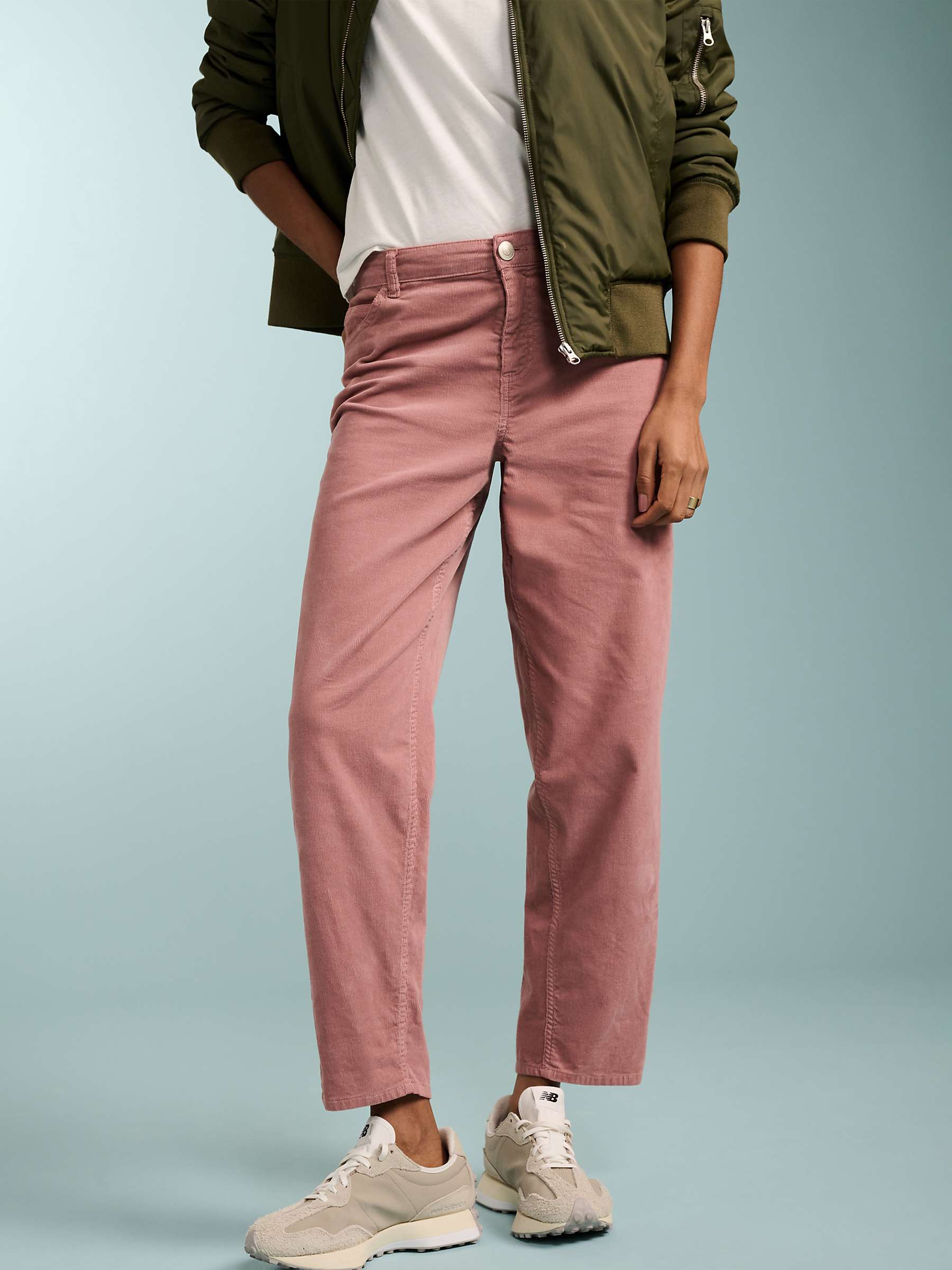 Buy Baukjen Jura Organic Cotton Fine Cord Trousers, Pink Clay Online at johnlewis.com