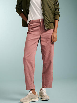 Baukjen Jura Organic Cotton Fine Cord Trousers, Pink Clay