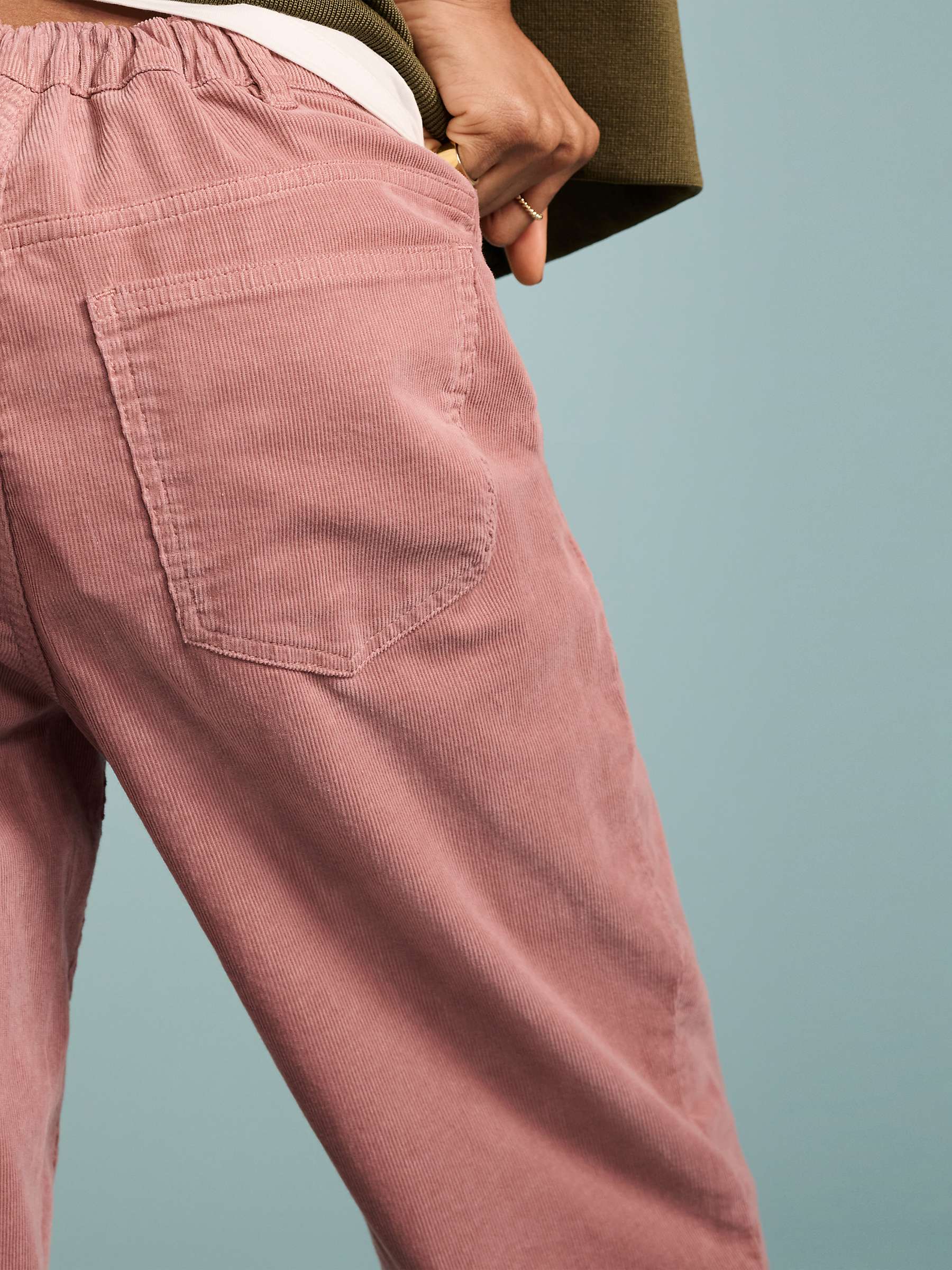 Buy Baukjen Jura Organic Cotton Fine Cord Trousers, Pink Clay Online at johnlewis.com