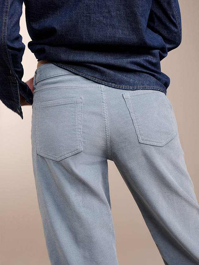 Baukjen Coleen Fine Organic Cotton Cord Trousers, Soft Blue