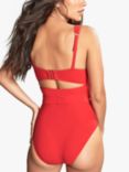 Pananche Swim Serena Square Neck Swimsuit, Rossa Red