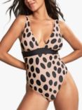 Panache Taylor Amalfi Non Wired Swimsuit, Black/Taupe