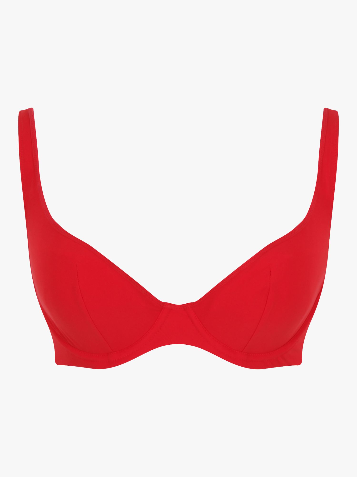 Panache Swim Billie Wired Triangle Bikini Top, Rossa Red, 28DD