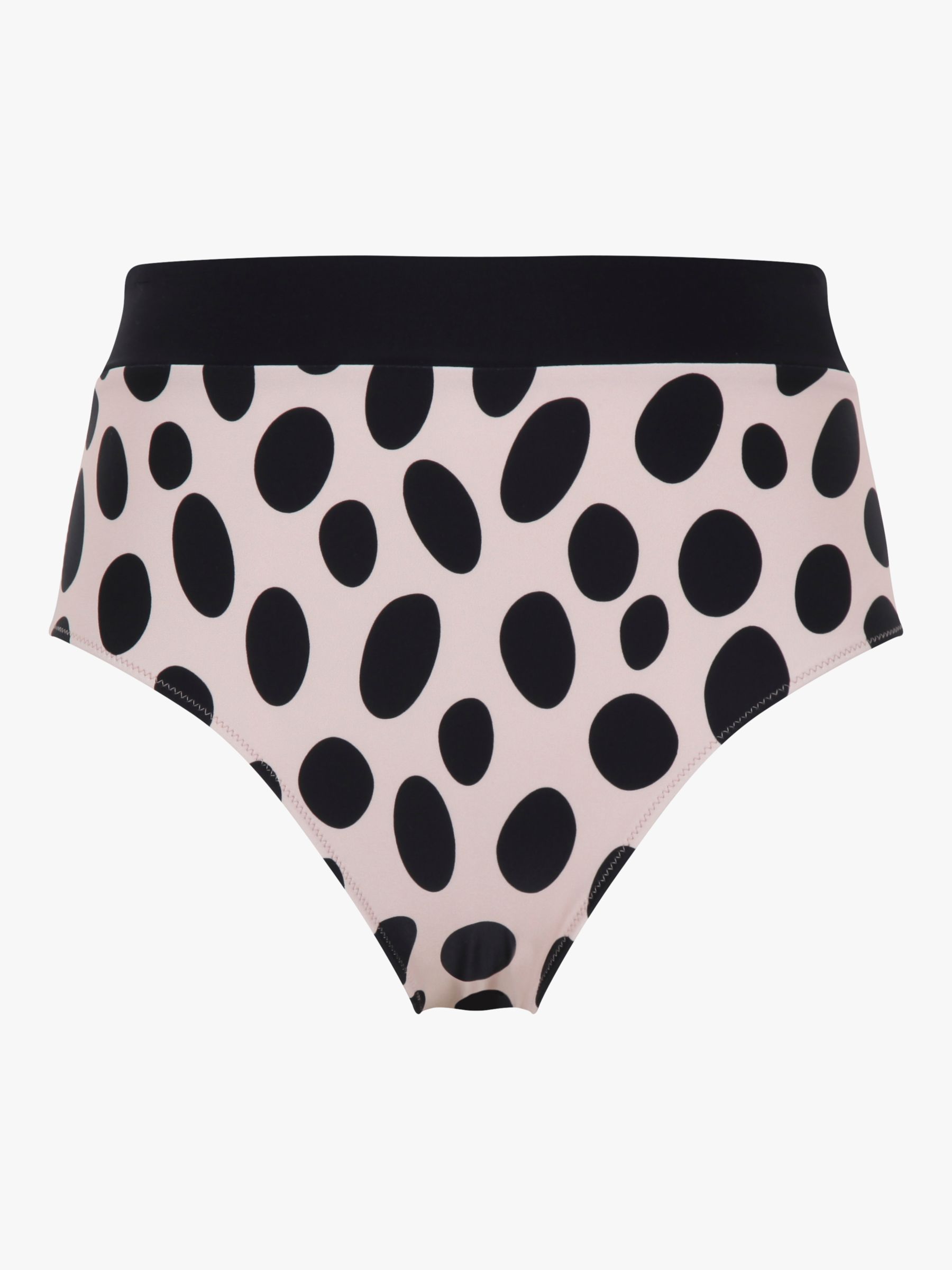 Panache Swim Amalfi High Waist Bikini Bottoms, Black/Taupe, 8