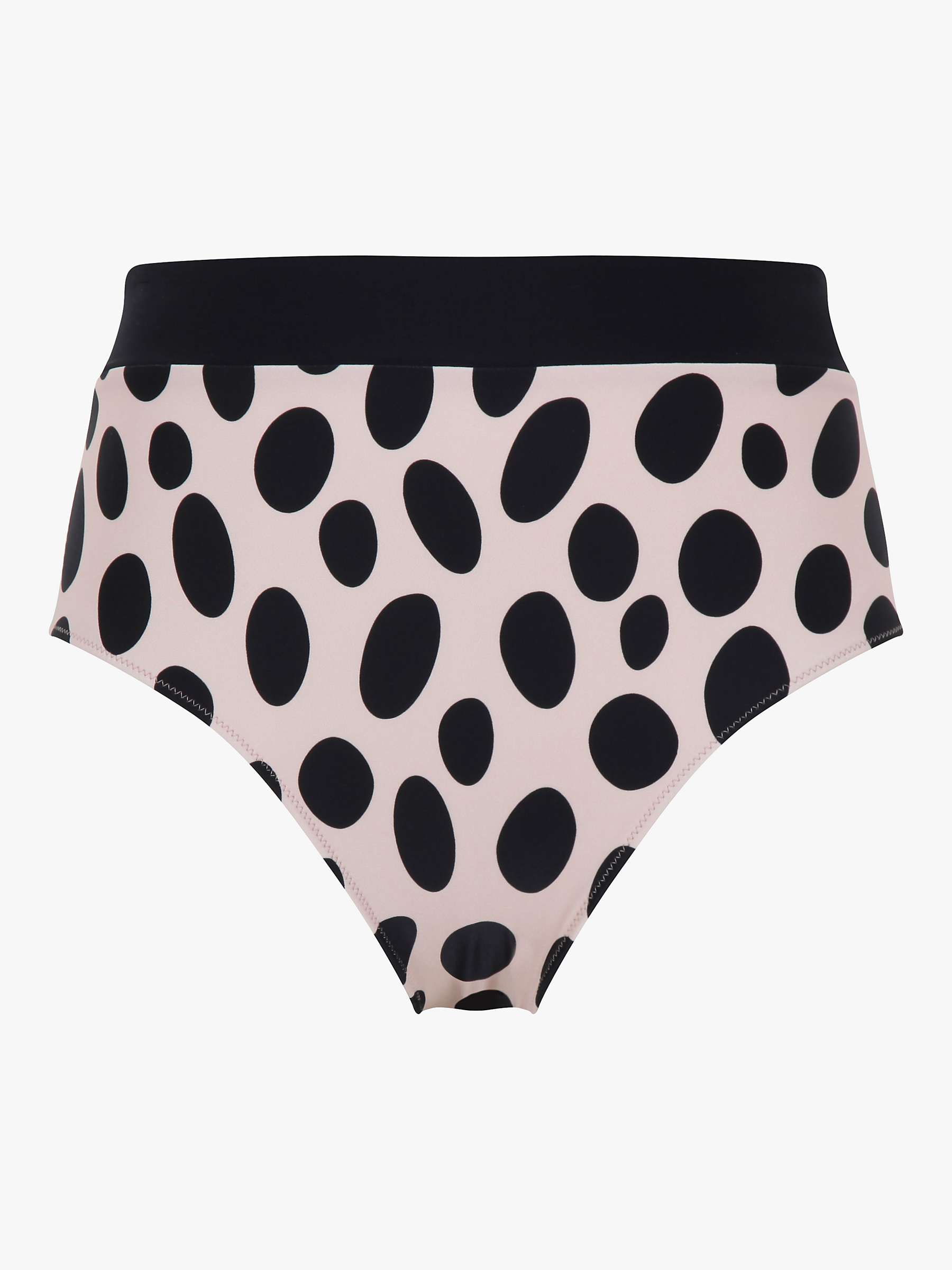 Buy Panache Swim Amalfi High Waist Bikini Bottoms, Black/Taupe Online at johnlewis.com