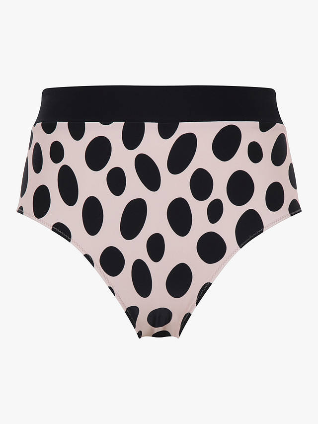 Panache Swim Amalfi High Waist Bikini Bottoms, Black/Taupe