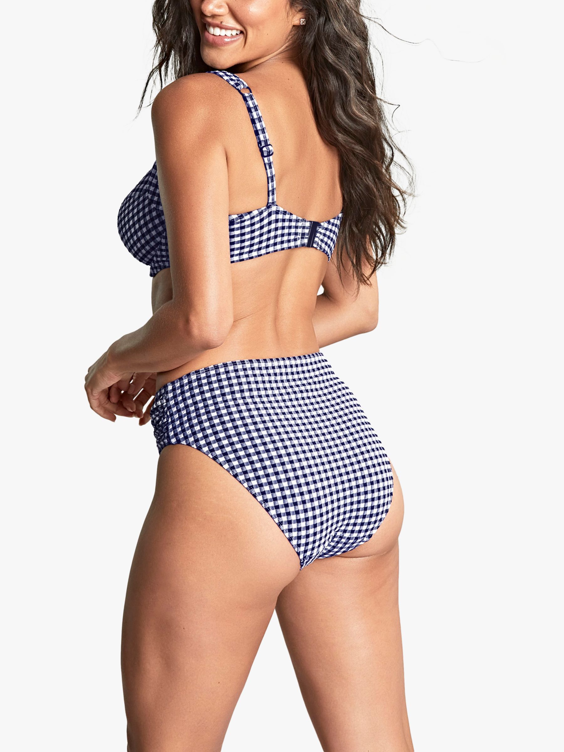 Panache Swim Gingham Midi Brief at John Lewis & Partners